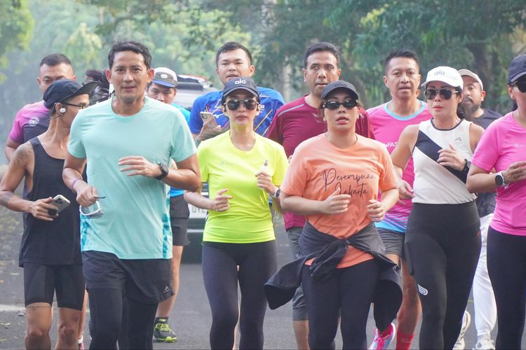  Zita Anjani dan Sandiaga Uno Berlari Pagi Bersama, Sinyal Koalisi untuk Pilkada DKJ