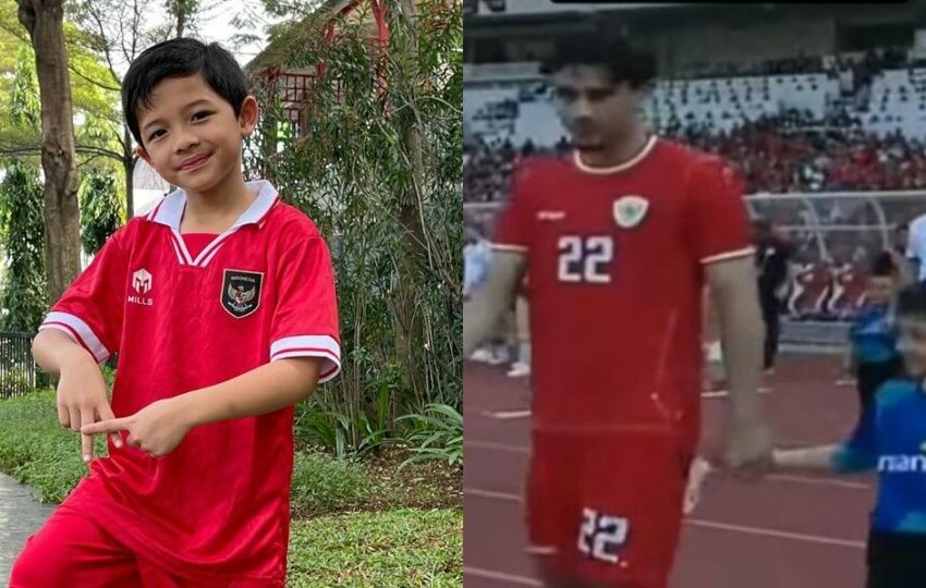  Kebahagiaan Ashanty saat Arsya Hermansyah Menjadi Pendamping Nathan Tjoe-A-On di Laga Indonesia vs Irak