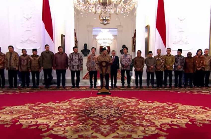  Prabowo Umumkan Susunan Kabinet Merah Putih 2024-2029