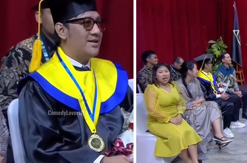  Momen Lucu Andre Taulany dalam Parodi Wisuda Unik