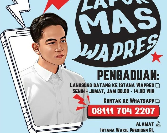  Layanan Pengaduan ‘Lapor Mas Wapres’ Diresmikan Gibran