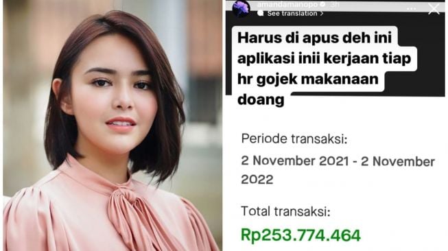  Amanda Manopo Kaget dengan Total Pengeluaran GoFood