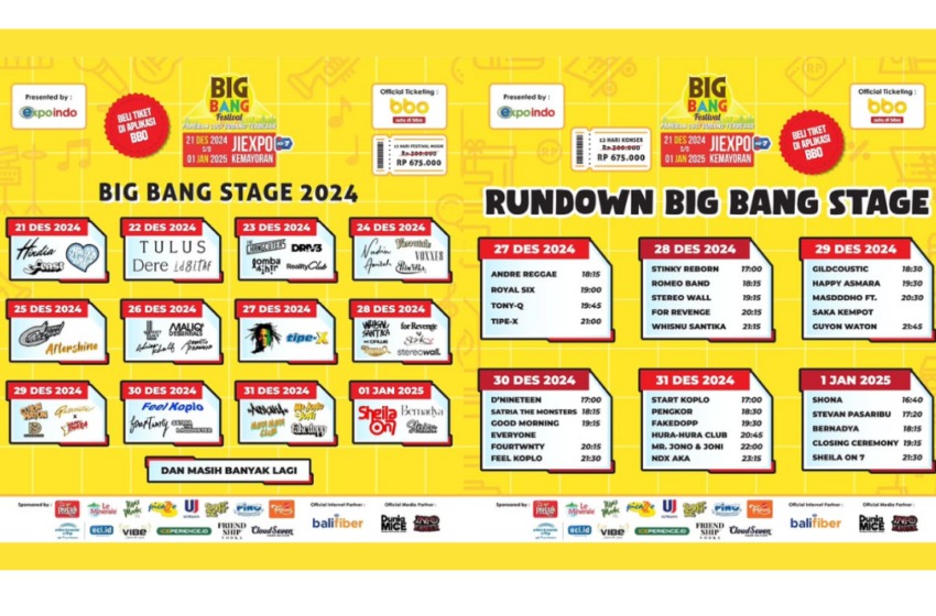  Big Bang Festival 2024: Perayaan Akhir Tahun yang Meriah