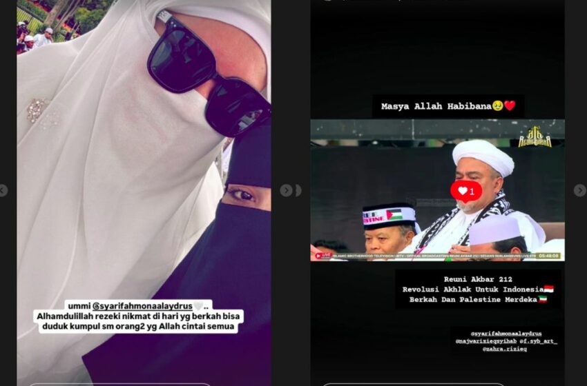  Istri Muda Habib Rizieq Hadir di Reuni 212 Bersama Suami